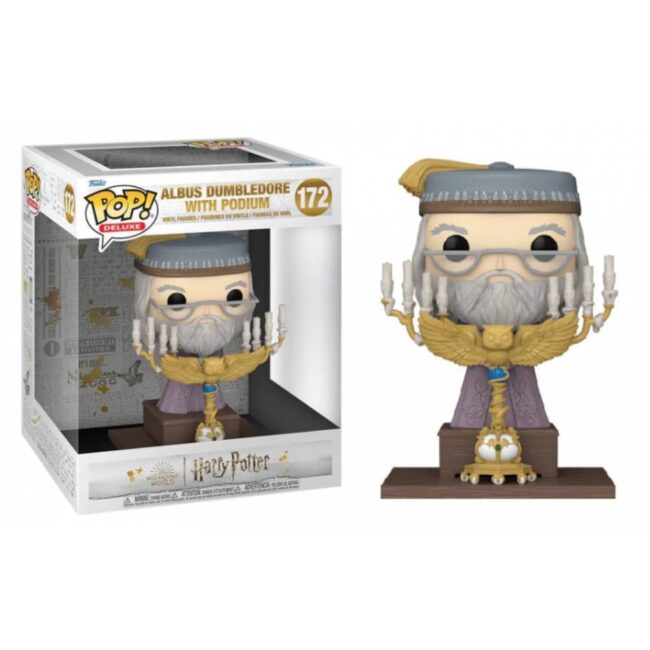 Funko POP! Movies - Harry Potter - Albus Dumbledore with Podium (Oversized, 12 cm)